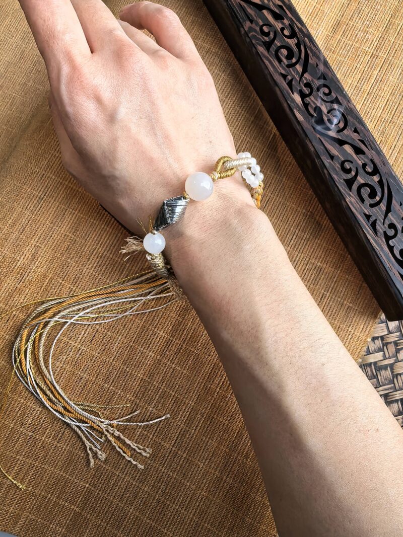 Rejoice bracelet from EBIG Jewel on wrist with incense